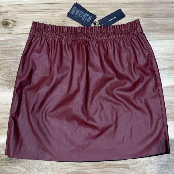 NEW Vero Moda Maroon Riley HR Ruffle Skirt Women’s XL - Picture 1 of 2